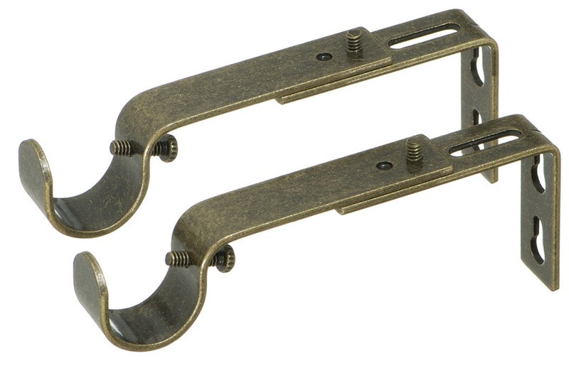 Ivilon حوامل إيفيلون القابلة للتعديل لعمود الستائر - لعمود 7/8 أو 1 بوصة. مجموعة من 2 - نحاس عتيق - Image 2